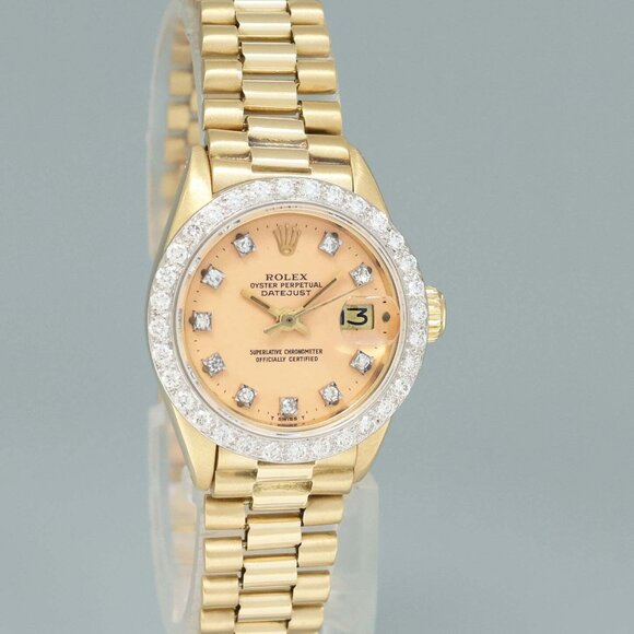 WOW! Ladies Diamond Dial President 18kt Watch With Rolex Box!!!!! - Picture 3 of 7
